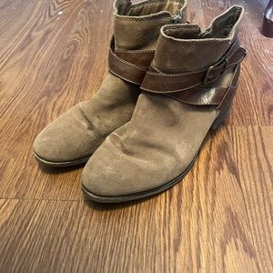 Brown heeled boots